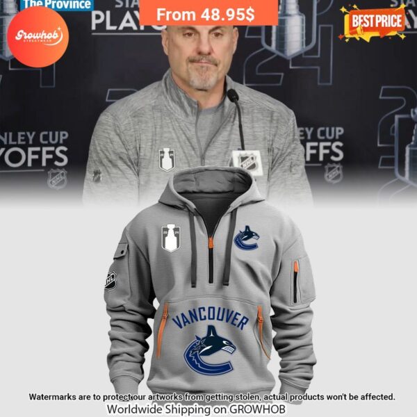 Vancouver Canucks Stanley Cup Playoffs 2024 Half Zip Hoodie