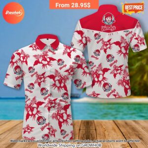 Wendy’s hibiscus Hawaiian Shirt and Short