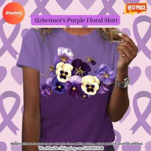 Alzheimers Purple Floral Shirt 1