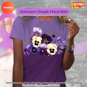 Alzheimers Purple Floral Shirt 3