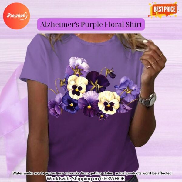 Alzheimer’s Purple Floral Shirt