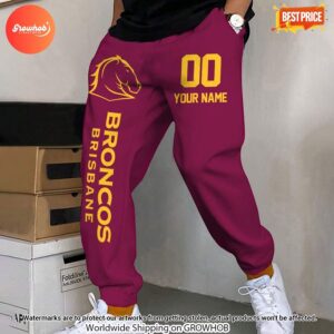 Brisbane Broncos Custom Pants Joggers