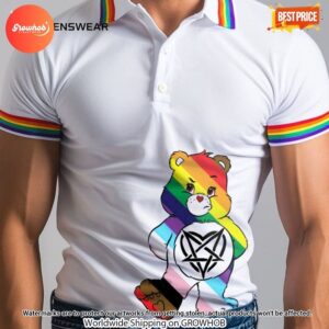 LGBT Love Is Love Bear Polo Shirt