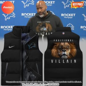 POSITIONAL VILLAIN Detroit Lions Brad Holmes Sleeveless Down Jacket