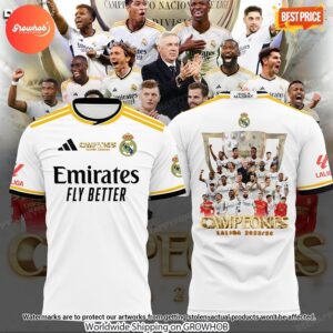 Real Madrid Laliga 23 24 Champions Shirt 2