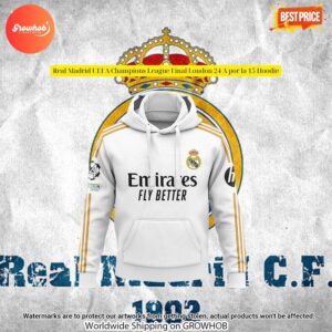 Real Madrid Uefa Champions League Final London 24 A Por La 15 Hoodie 2