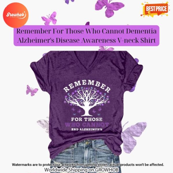 Remember For Those Who Cannot Dementia Alzheimer’s Disease Awareness V-neck Shirt