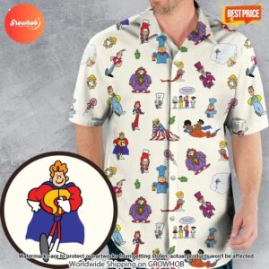 Schoolhouse Rock Characters Hawaiian Shirt