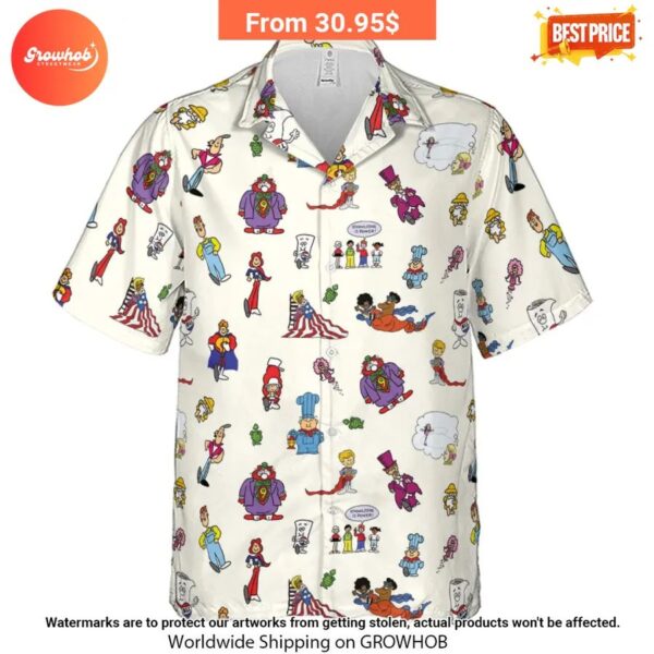 Schoolhouse Rock Characters Hawaiian Shirts