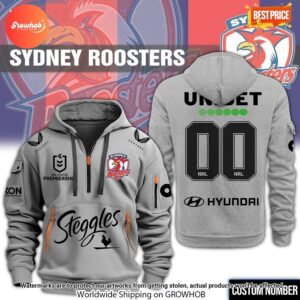 Sydney Rooster Custom Half Zip Heavy Hoodie