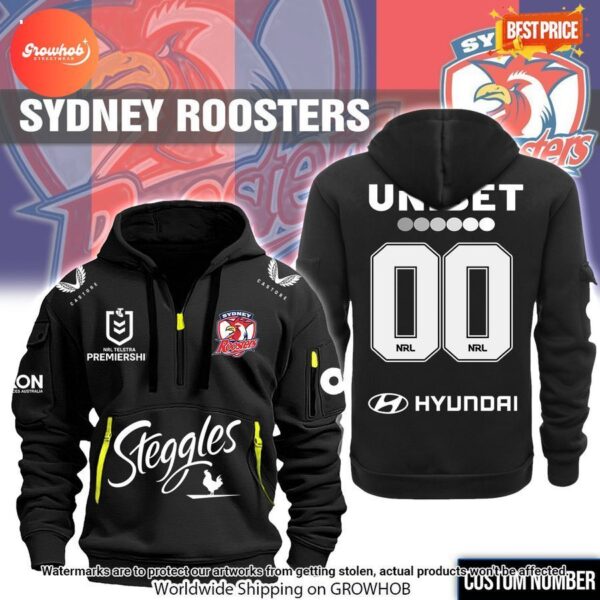 Sydney Rooster Custom Half Zip Heavy Hoodie