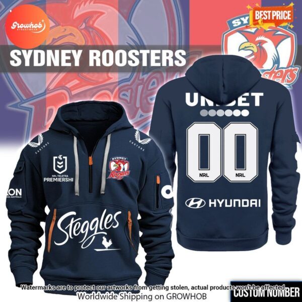 Sydney Rooster Custom Half Zip Heavy Hoodie