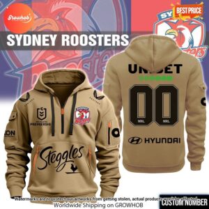 Sydney Rooster Custom Half Zip Heavy Hoodie 4